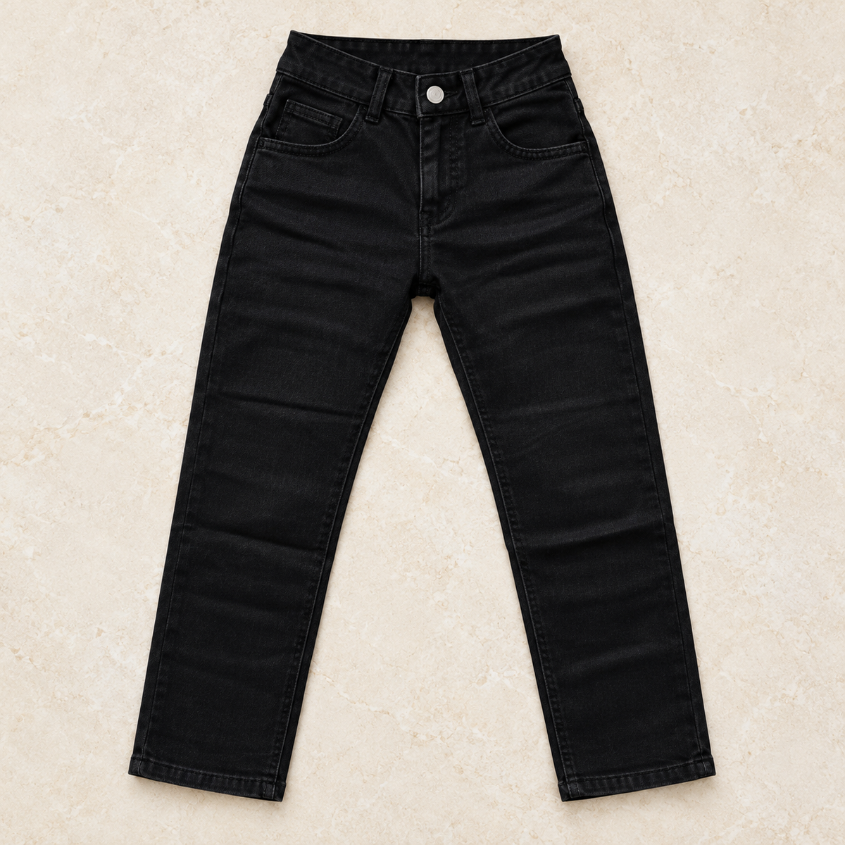 Black Normal Fit Jeans — product-only front view