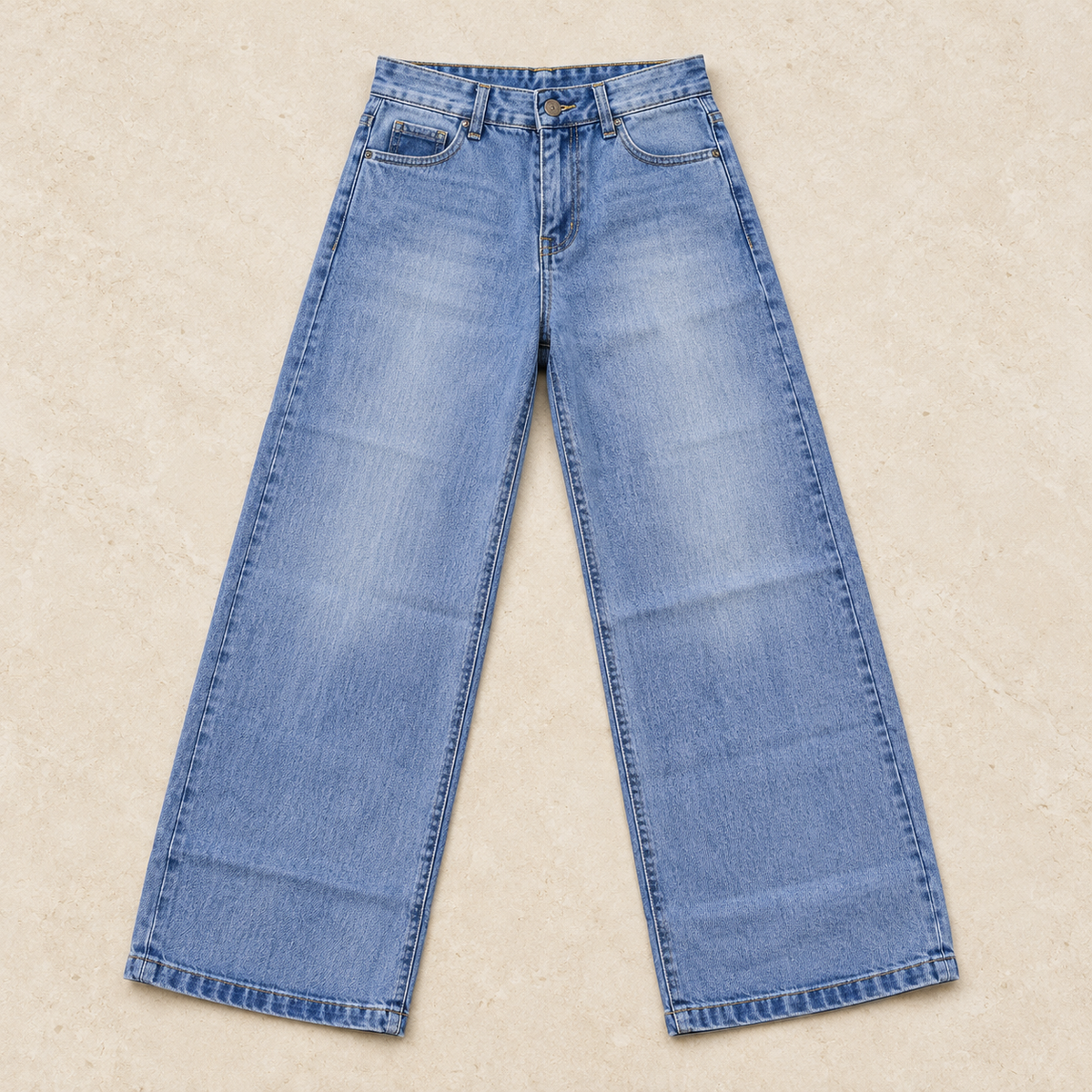 Light Blue Baggy Jeans — product-only front view