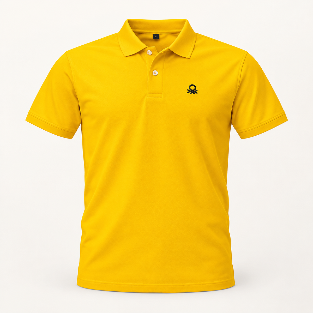 yellow polo T-shirt — 3D product view
