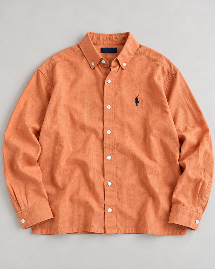 Lyocell Linen Boxy Shirt — Apricot