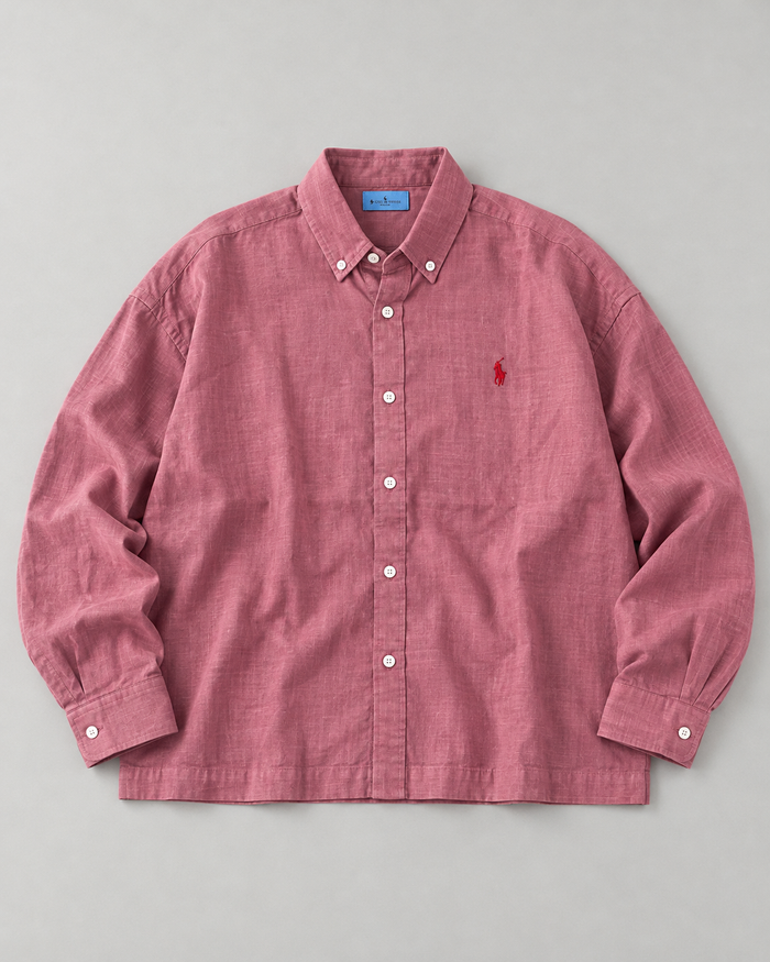 Lyocell Linen Boxy Shirt — Dusty Rose
