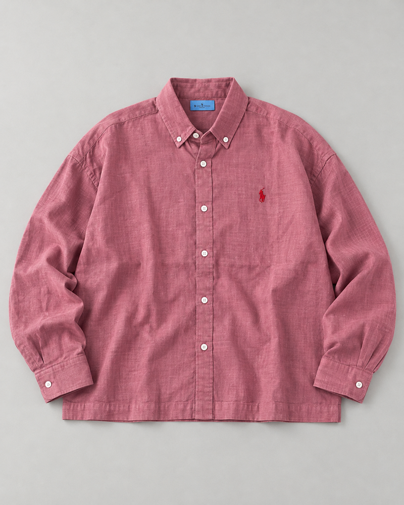 Lyocell Linen Boxy Shirt — Dusty Rose