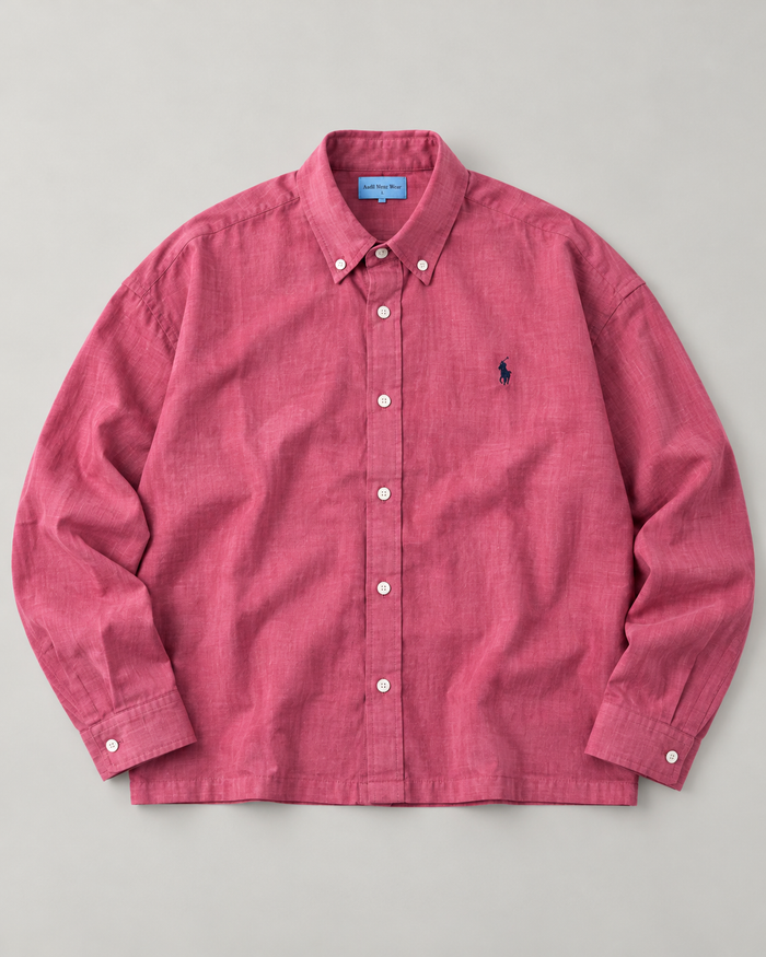 Lyocell Linen Boxy Shirt — Fuchsia