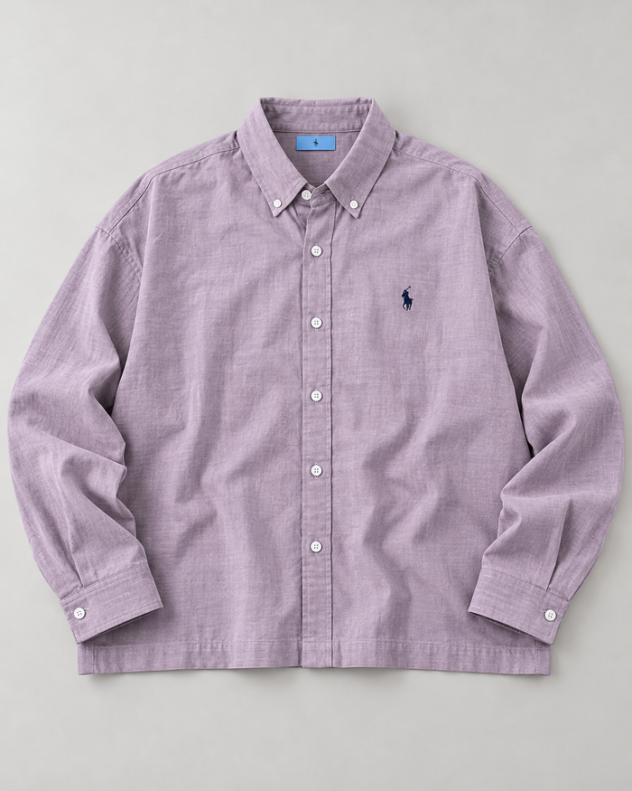 Lyocell Linen Boxy Shirt — Lavender