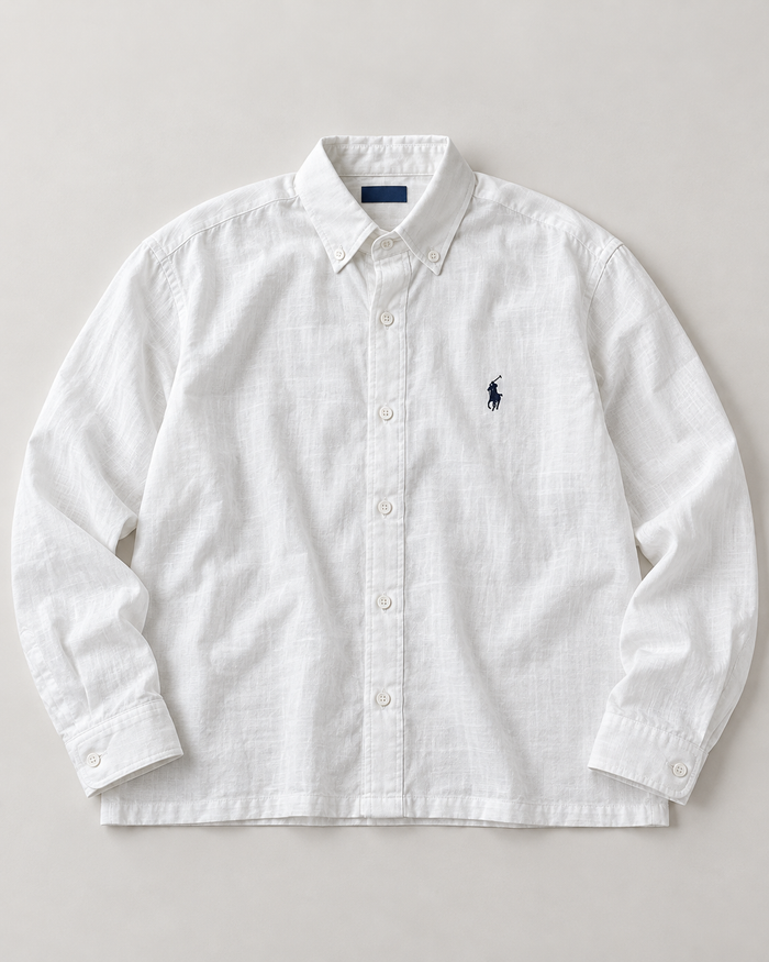 Lyocell Linen Boxy Shirt — White
