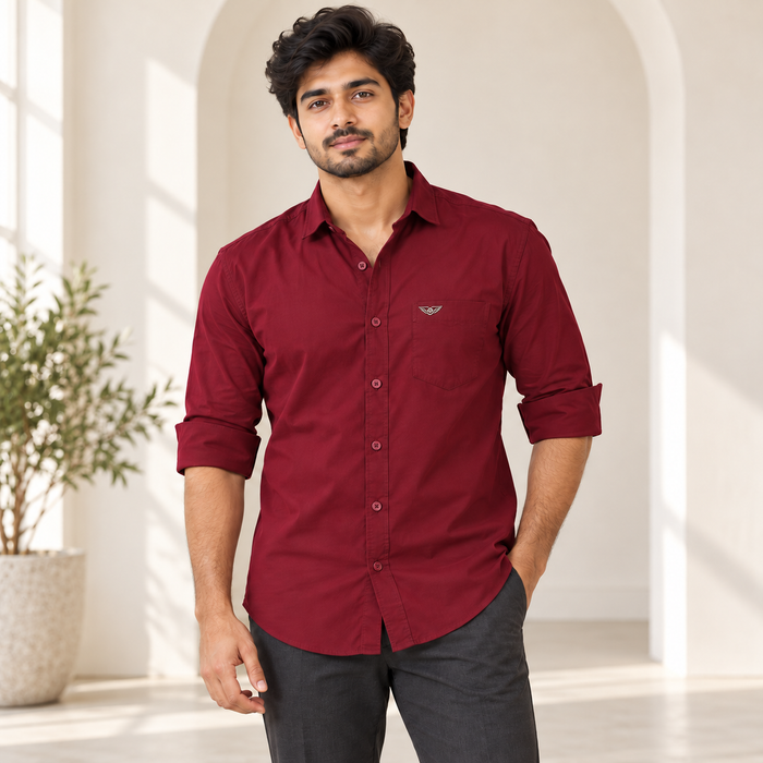 Pocket Shirt - Maroon