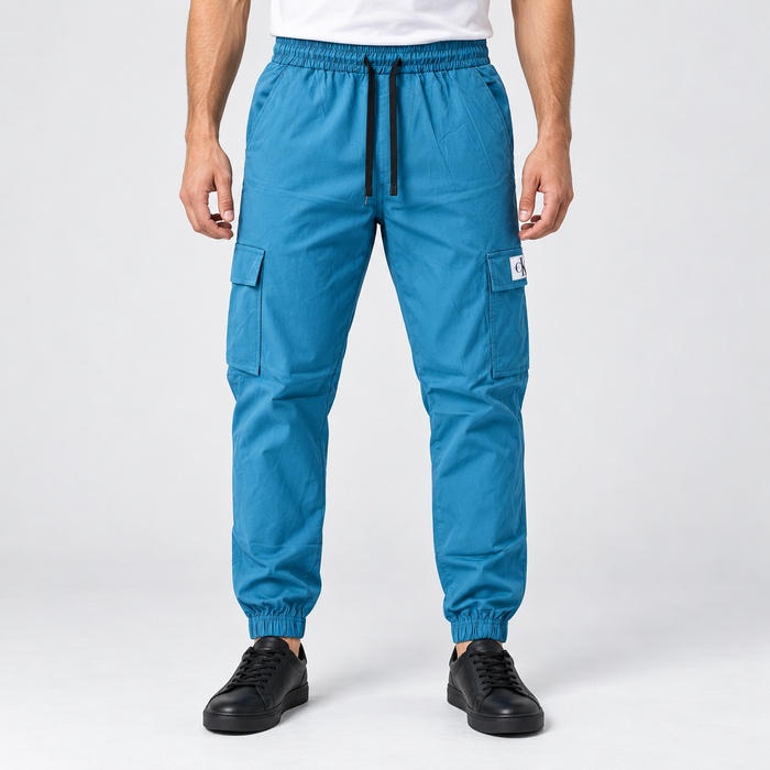 Cargo Jogger Pants - Teal Blue