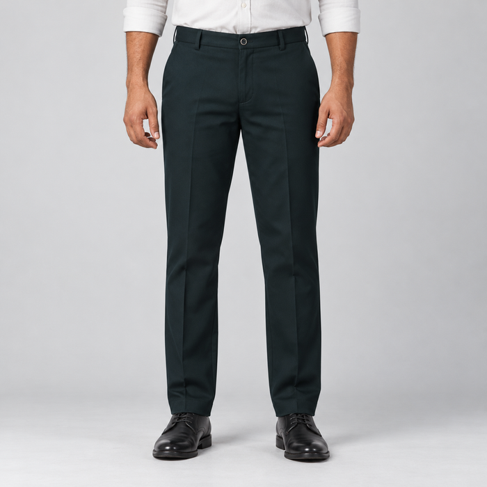 Button Waist Trousers - Dark Green