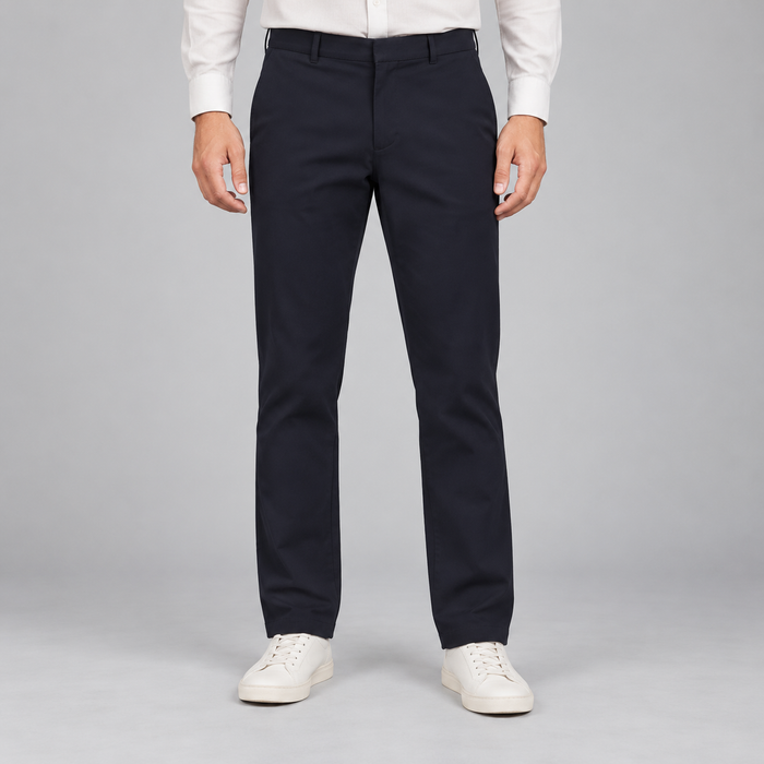 Plain Front Trousers - Ink Navy