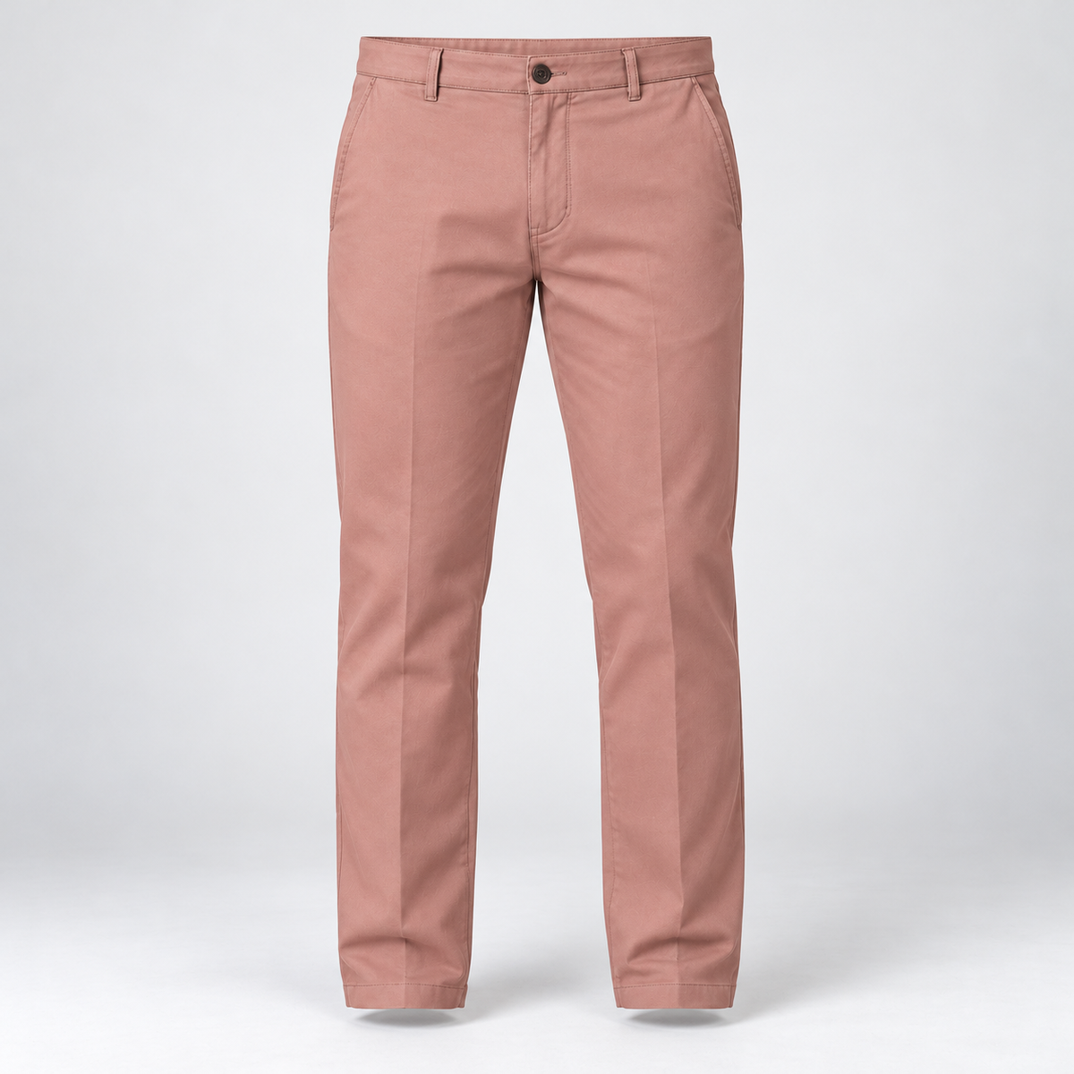 Plain Front Trousers - Dusty Pink — product front