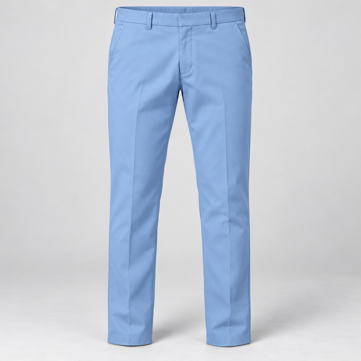 Plain Front Trousers - Sky Blue — product front