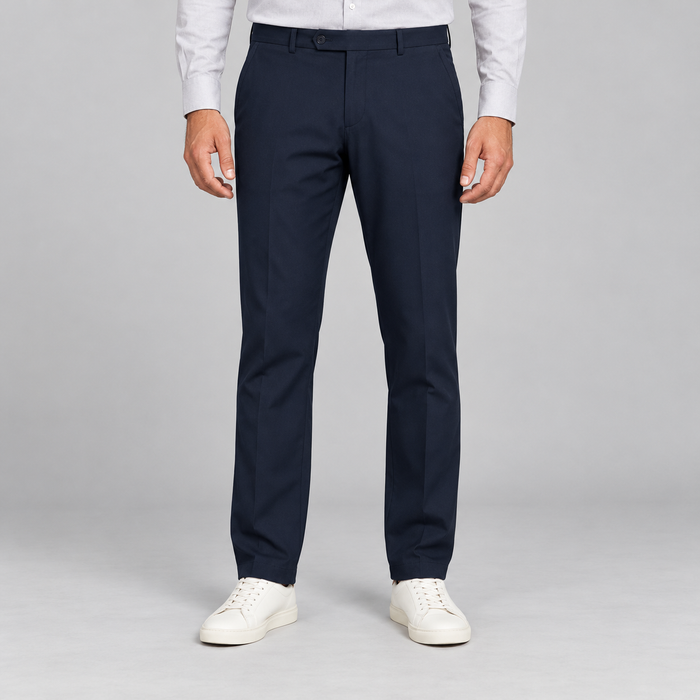 Tab Waist Trousers - Navy