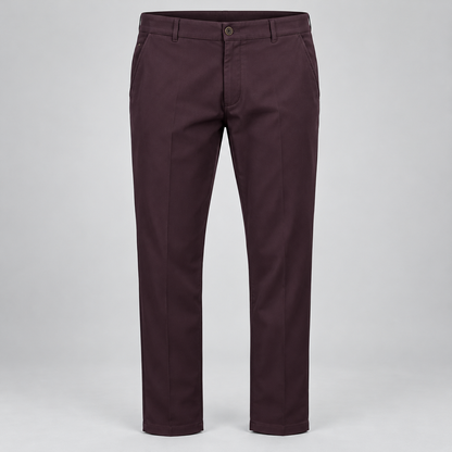 Button Waist Trousers - Deep Plum — product front