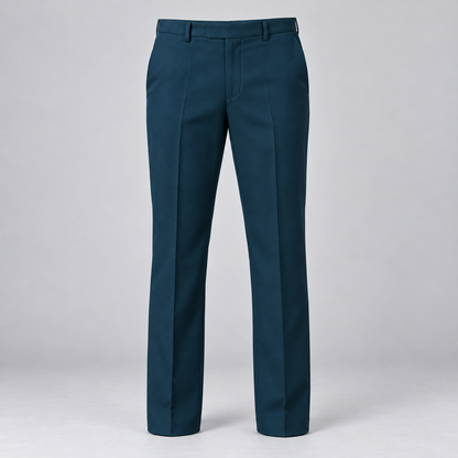 Plain Front Trousers - Dark Teal — product front