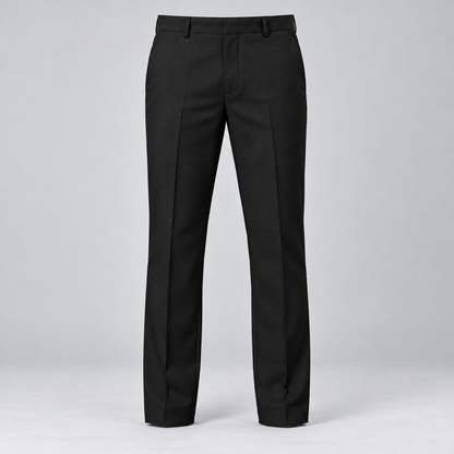 Plain Front Trousers - Black — product front