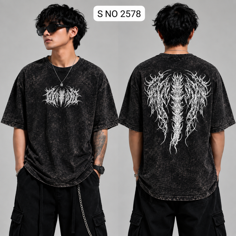 Back Born Oversized T-Shirt - Black