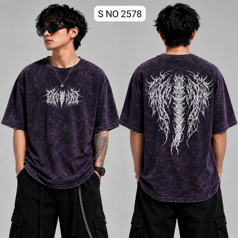 Back Born Oversized T-Shirt - Plum