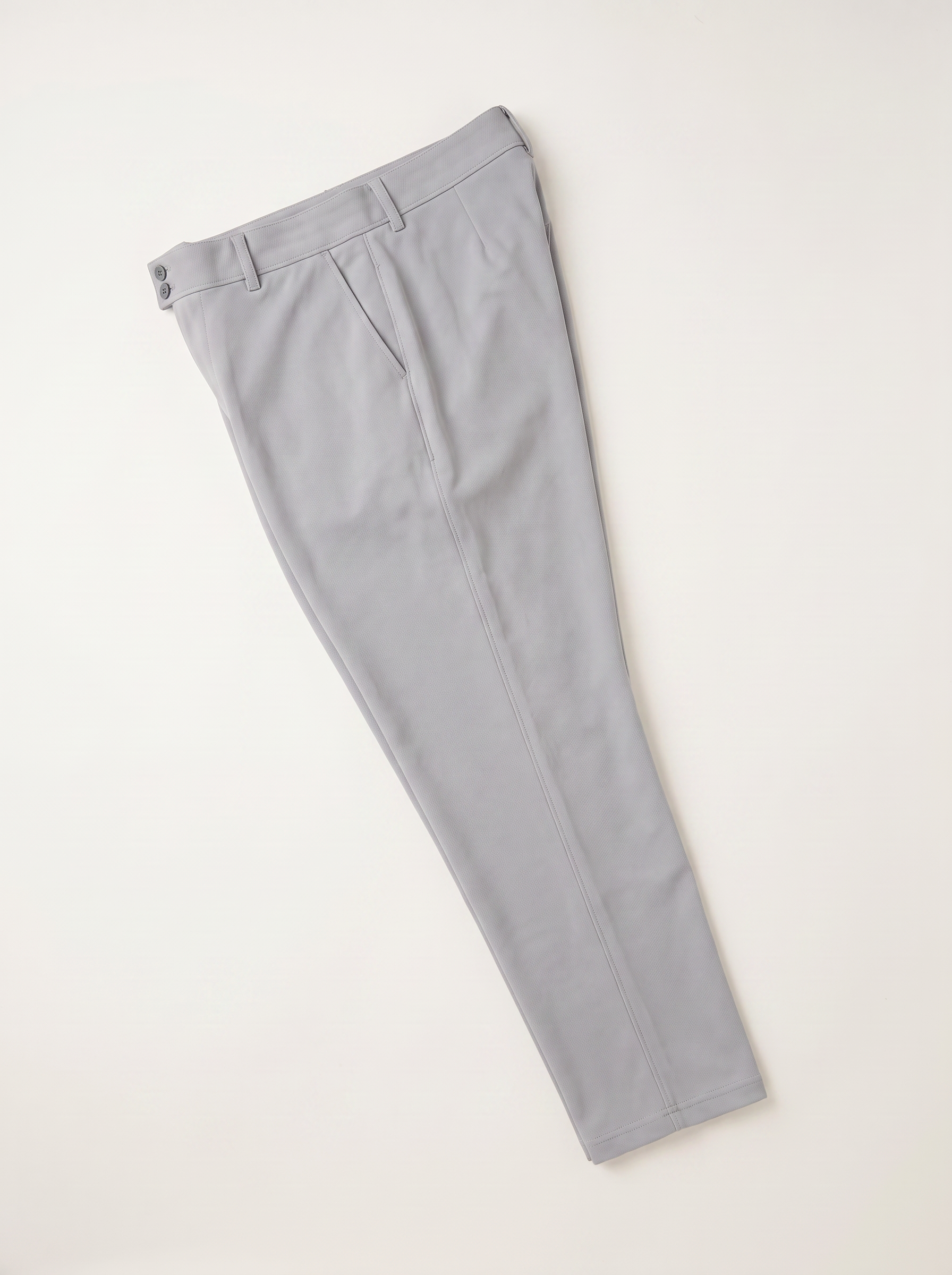 Ash double button ankle fit pant angled view