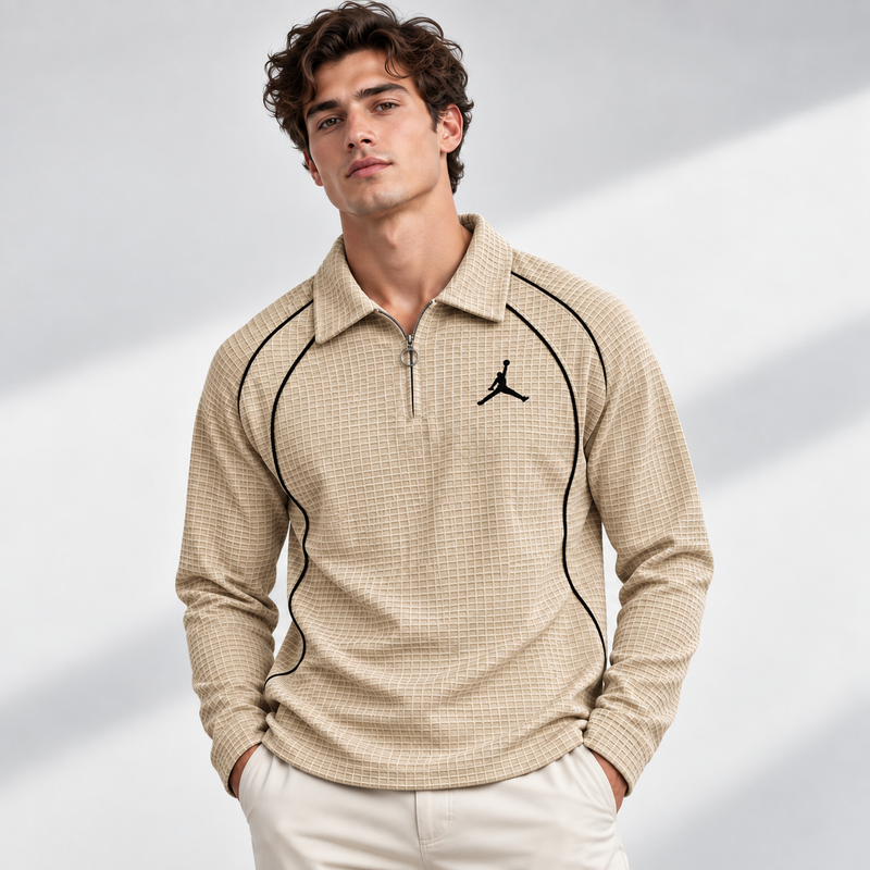 Piping Full Sleeve - Beige