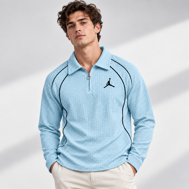 Piping Full Sleeve - Sky Blue