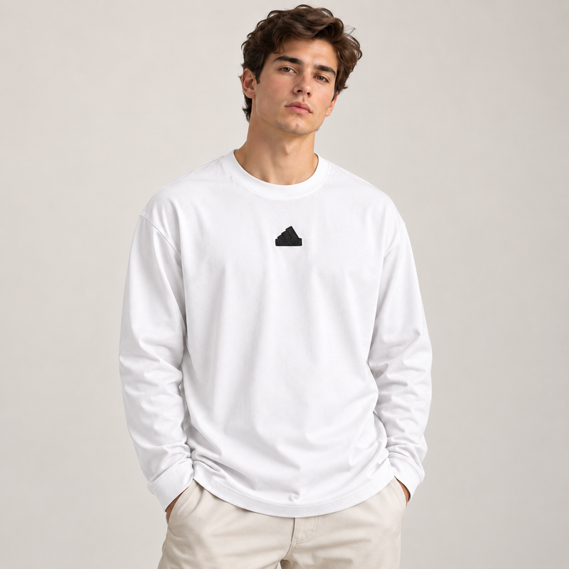 Adidas Men's Long Sleeve T-Shirt - White
