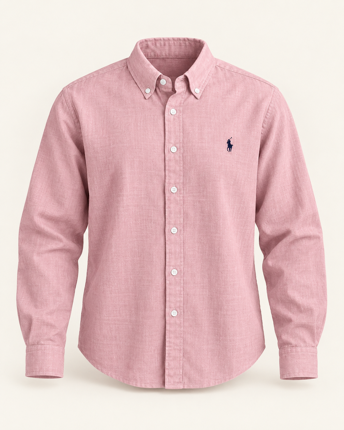 lyocell linen boxy shirt in Blush Pink, product view