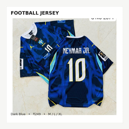 Dark blue Neymar 10 football jersey product image