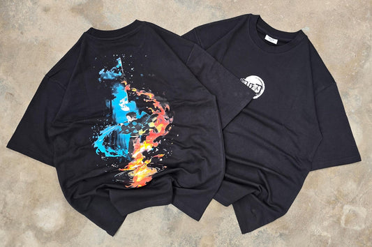 Black premium 240 GSM graphic T-shirt