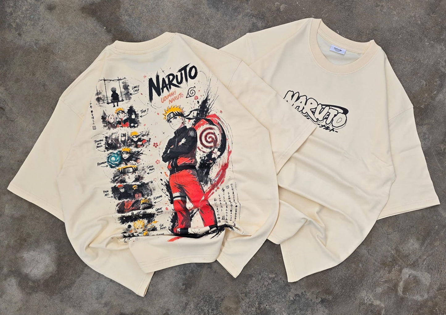 Cream premium 240 GSM graphic T-shirt