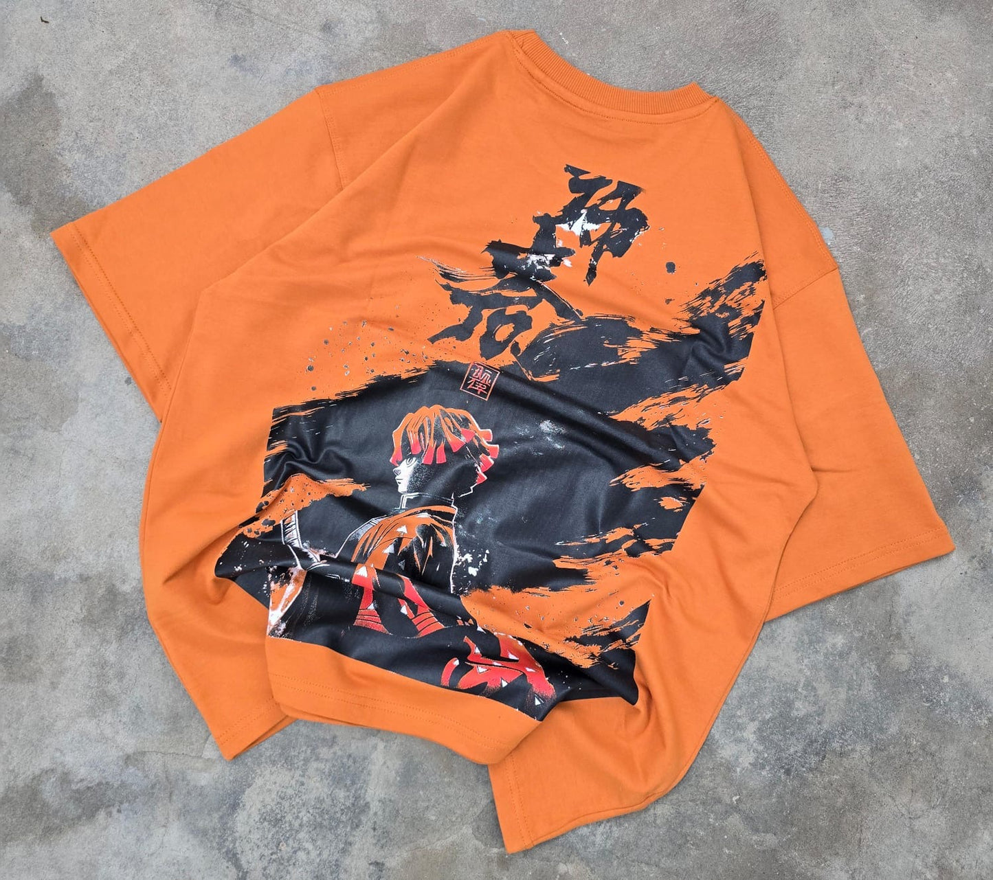 Orange premium 240 GSM graphic T-shirt