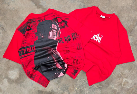 Red premium 240 GSM graphic T-shirt