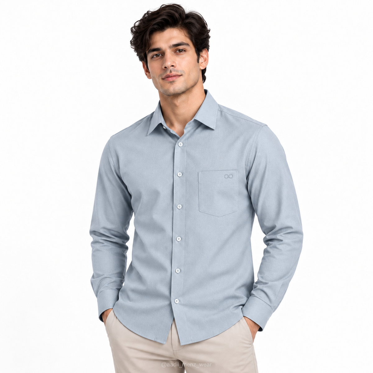 Premium 100% Cotton Millmade Plain Shirt - Light Blue
