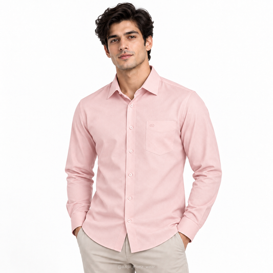Premium 100% Cotton Millmade Plain Shirt - Light Pink