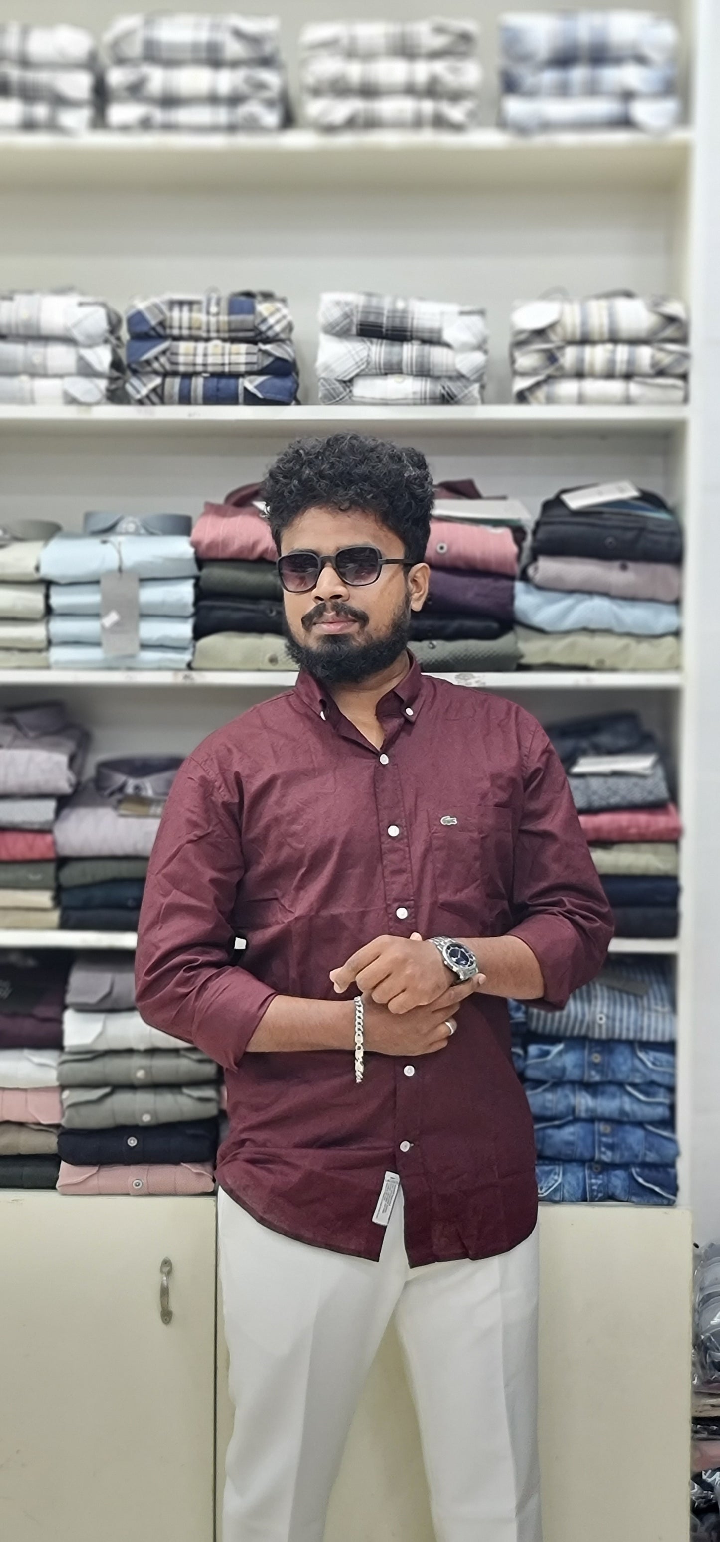 LACOSTE BRANDED FULL HAND SHIRT...