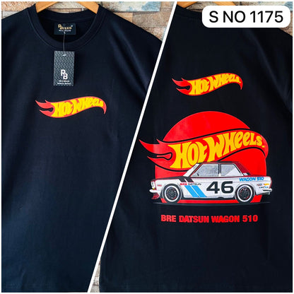 Down shoulder Hot Wheels Printed Tshirt...