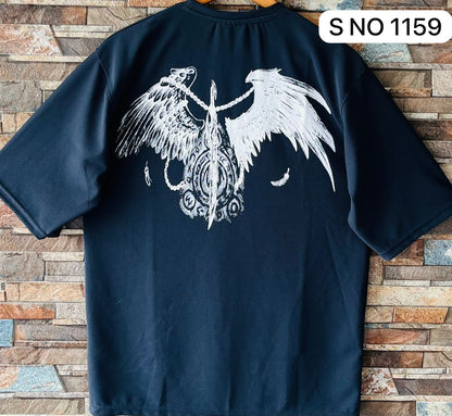 Down shoulder printed Tshirt...