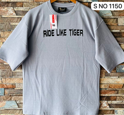Down shoulder Ride Like Tiger Tshirt...