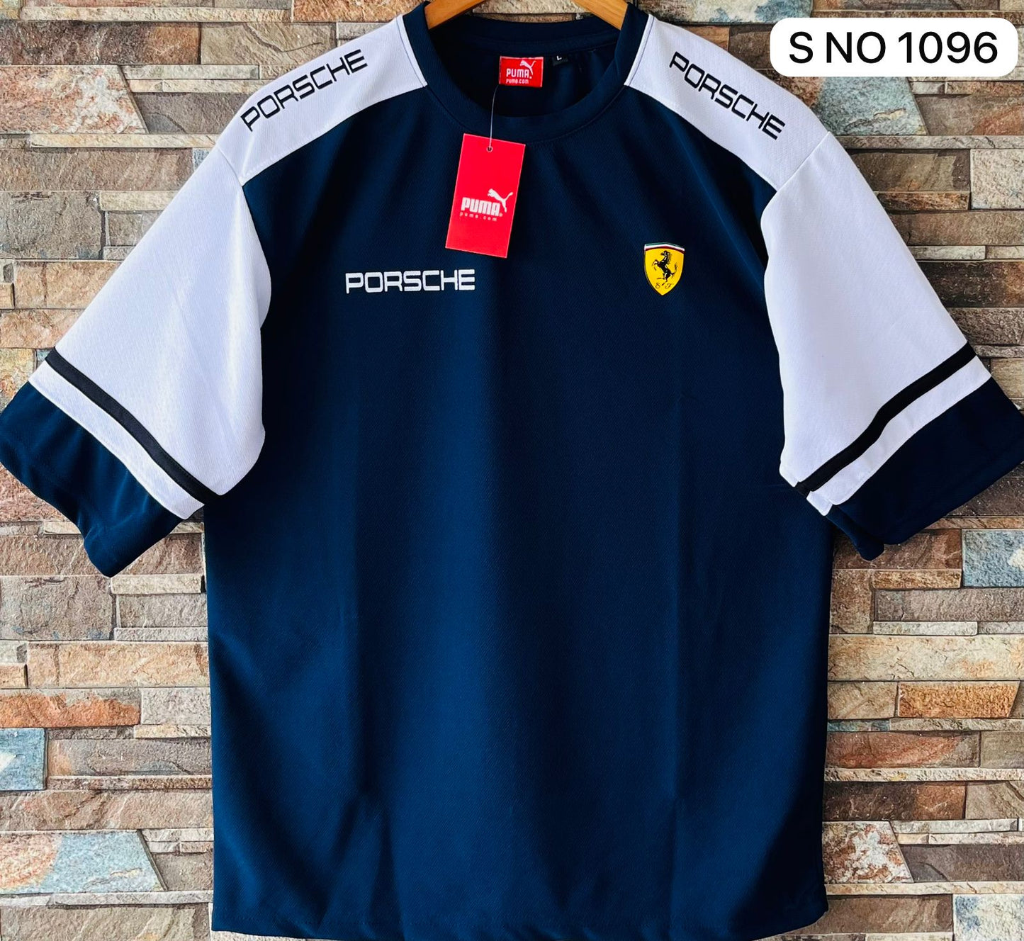 Down shoulder PORSCHE printed Tshirt...