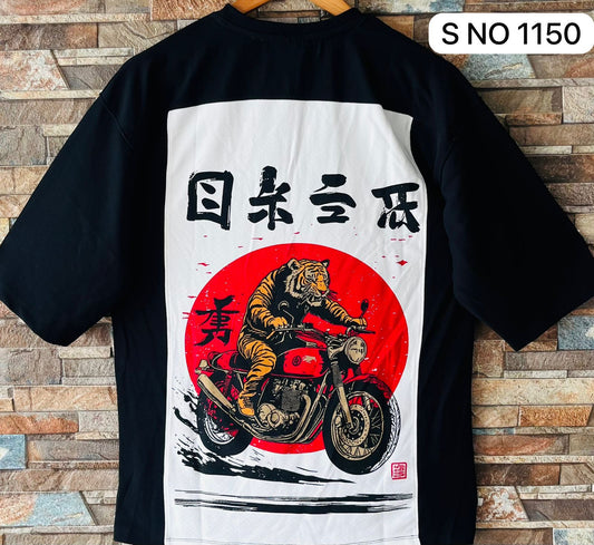 Down shoulder Ride Like Tiger Tshirt..