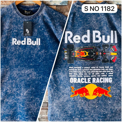 COTTON DOWN SHOULDER RED BULL TSHIRT...