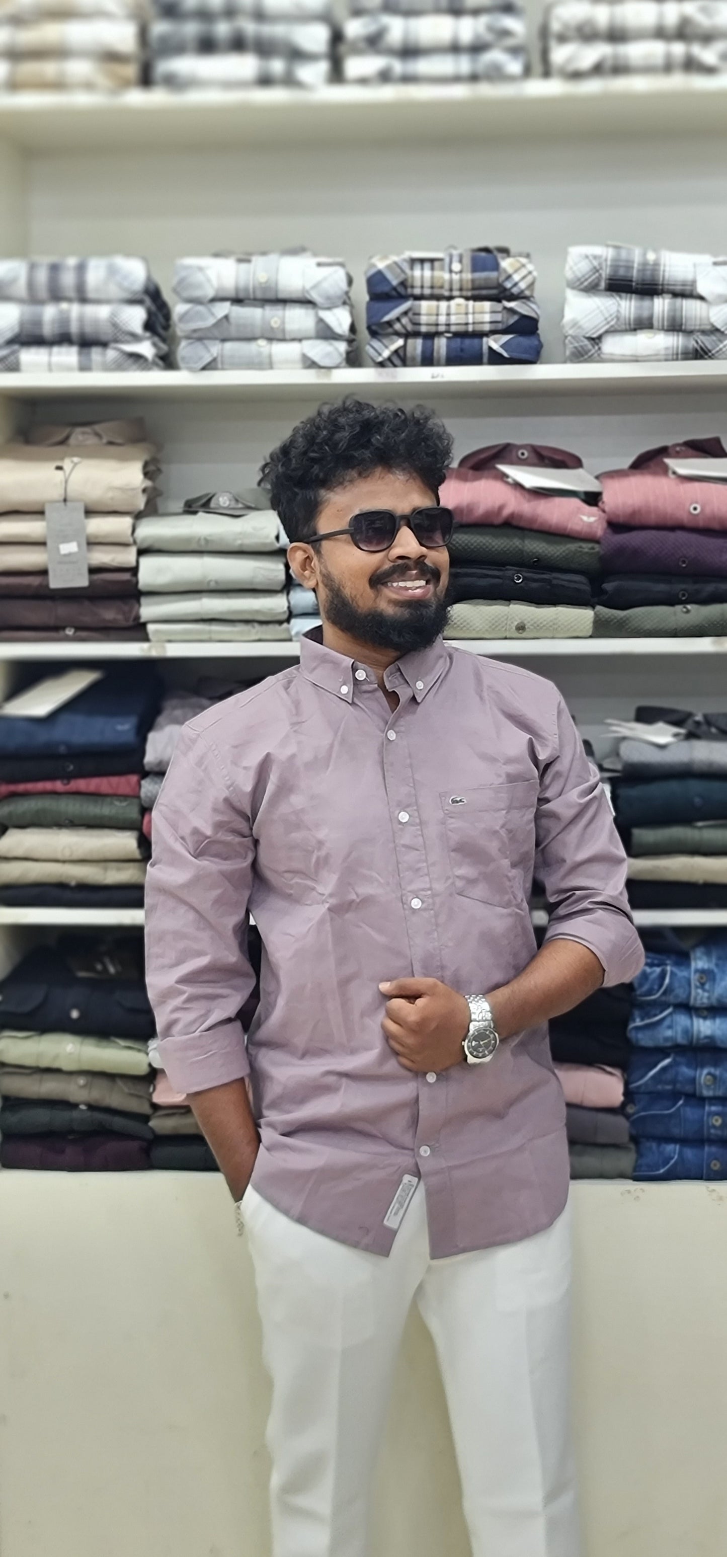 LACOSTE BRANDED FULL HAND SHIRT...