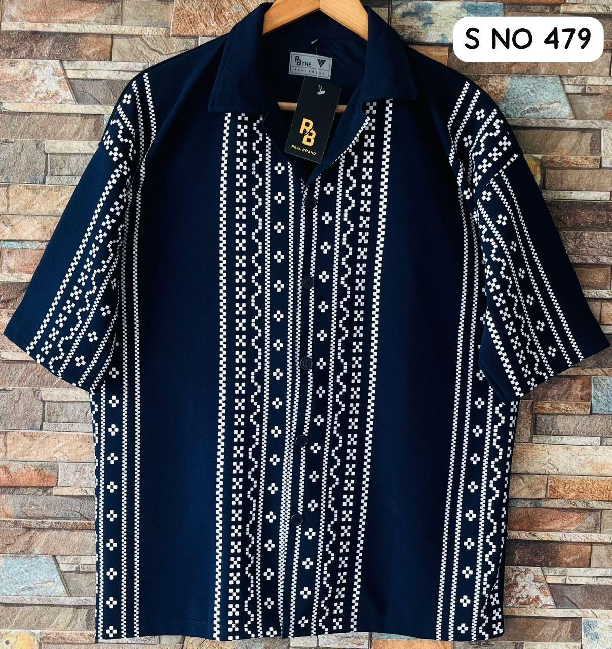 Down shoulder printed Shirt...