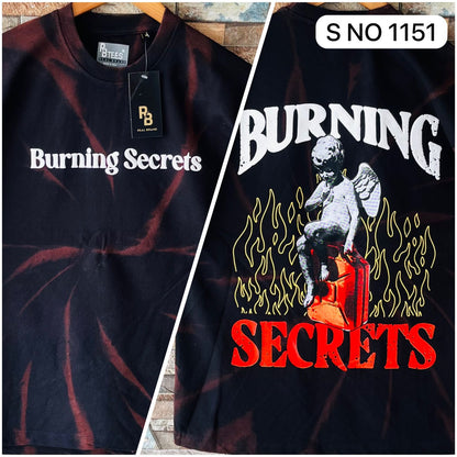 Down shoulder Back printed Tshirt...