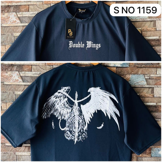 Down shoulder printed Tshirt...