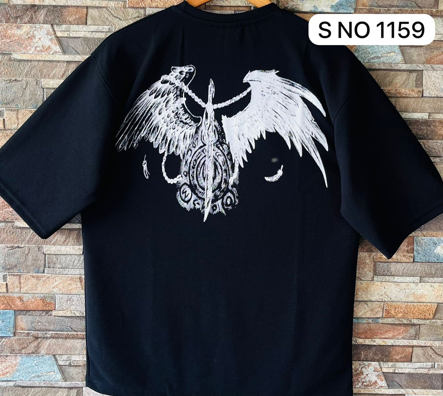 Down shoulder printed Tshirt...
