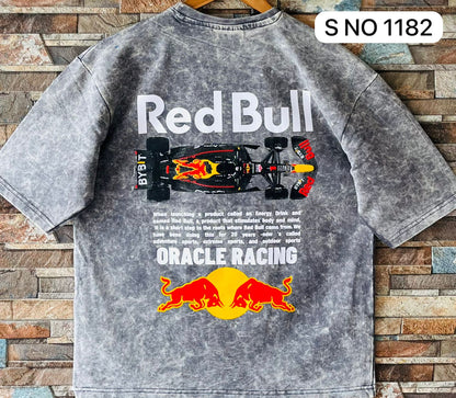 COTTON DOWN SHOULDER RED BULL TSHIRT...
