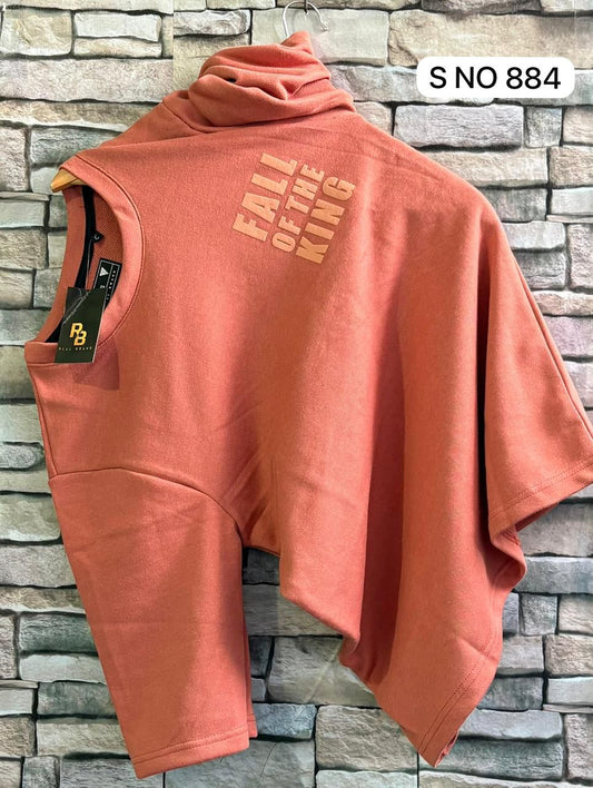 Down shoulder Fail Of The King printed Tshirt