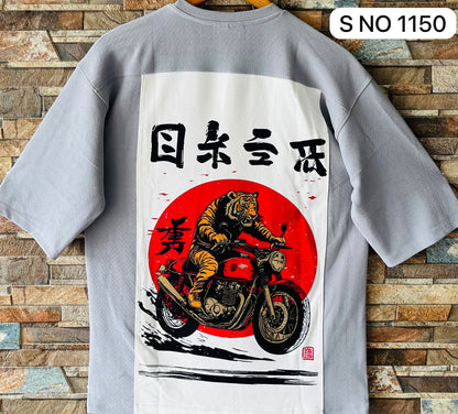 Down shoulder Ride Like Tiger Tshirt...