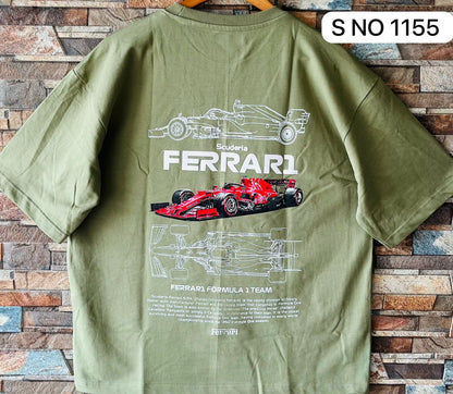 COTTON DOWN SHOULDER PRINT TSHIRT...