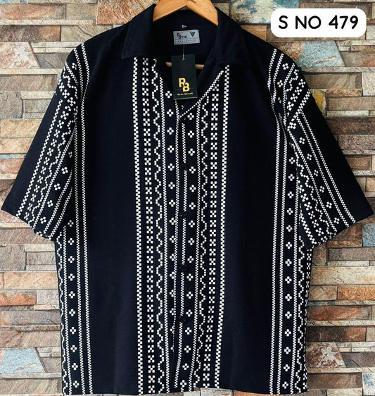 Down shoulder printed Shirt..